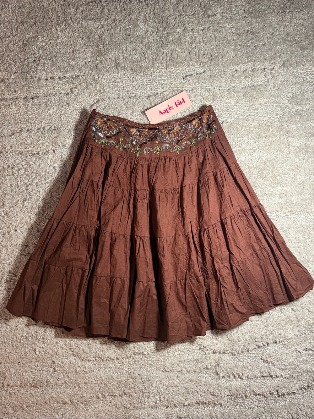 NWT Vintage Angie Girl Size Small Sequin Embellished Skirt
